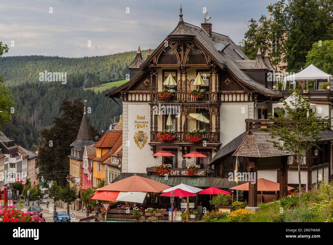 TRIBERG, GERMANY - SEPTEMBER 2, 2019: View of  Triberg village in Baden-Wuerttemberg, Germany Stock Photo