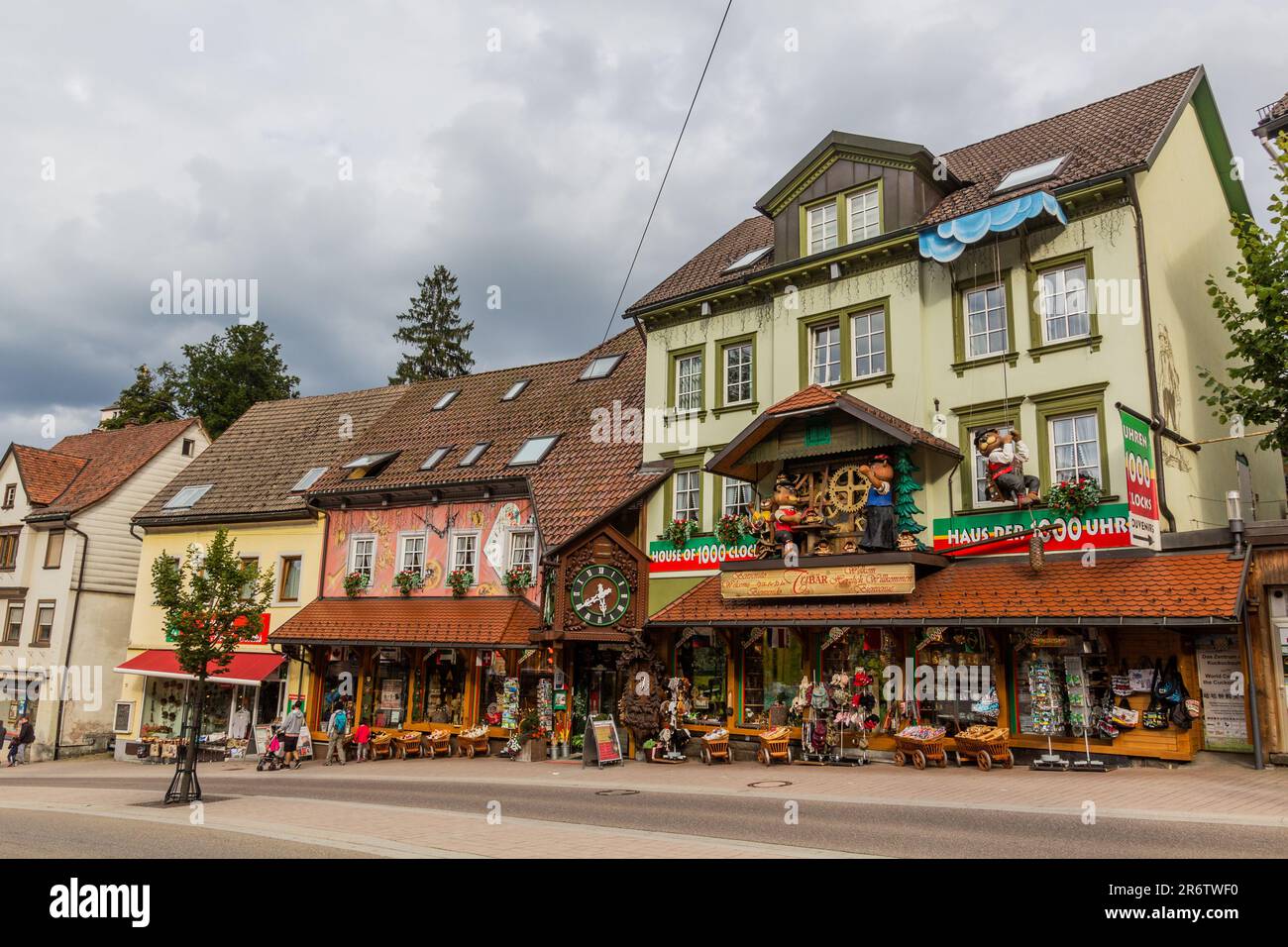 TRIBERG, GERMANY - SEPTEMBER 2, 2019: Cuckoo clock shops in Triberg village in Baden-Wuerttemberg, Germany Stock Photo