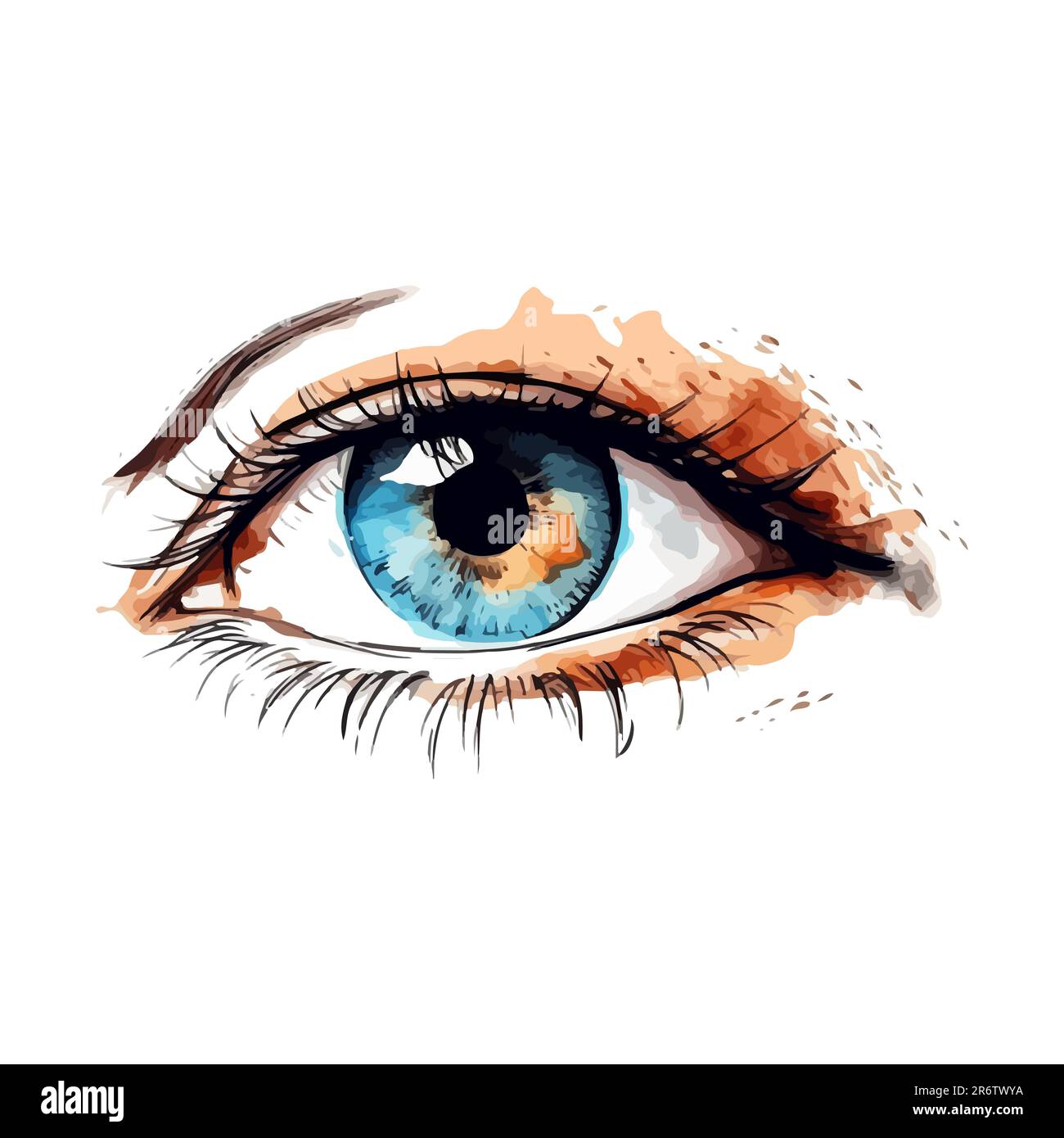 realistic female eye sketch