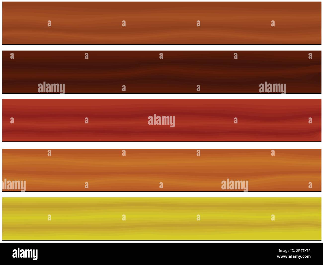 Natural wooden boards for furnish Interior in a vector on a white