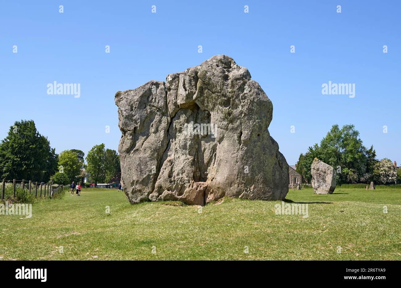Avebury neolithic henge and stone circles Wiltshire Stock Photo