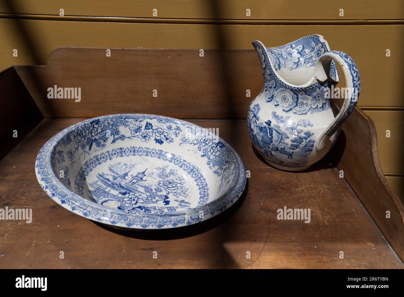 water jug and bowl used by surgeons to wash after performing surgery