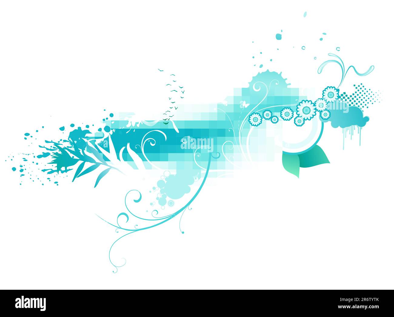 Vector illustration of blue funky abstract background made of geometric ...