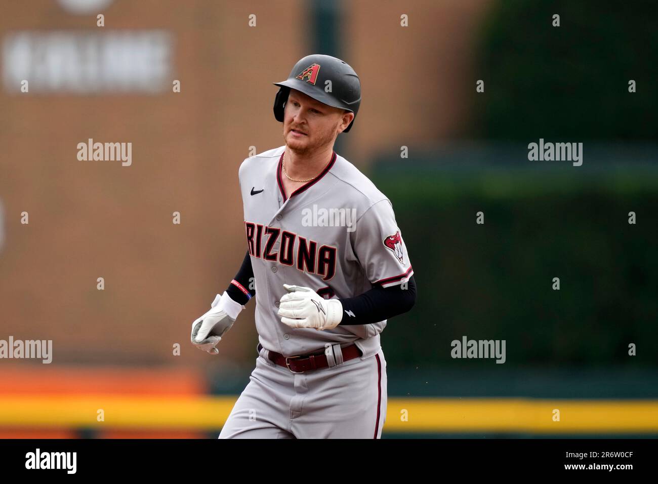 Arizona Diamondbacks' Pavin Smith rounds the bases after his two-run home  run during the second inning of a baseball game against the Detroit Tigers,  Sunday, June 11, 2023, in Detroit. (AP Photo/Carlos