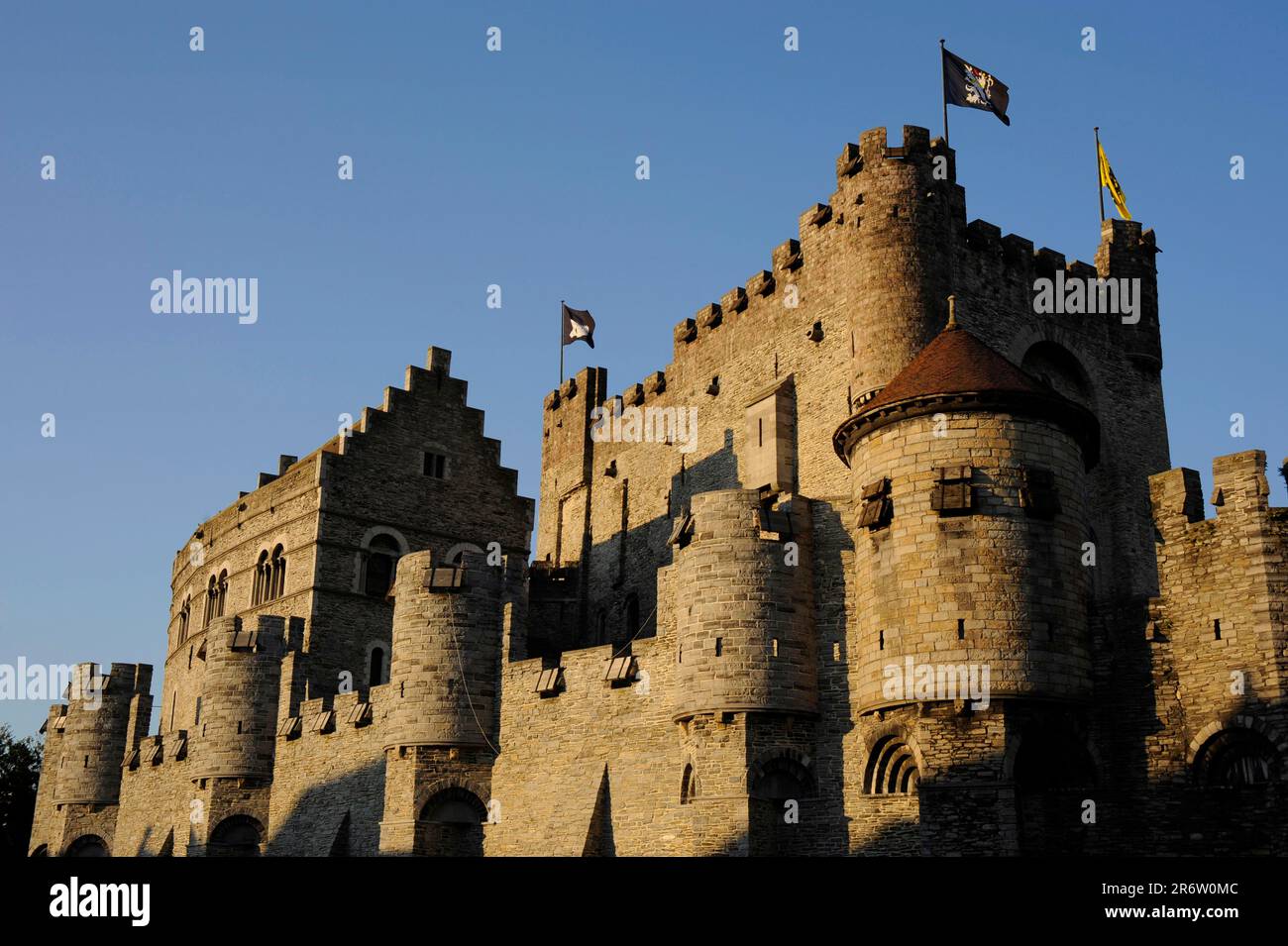 Gravensteen Castle, Ghent, East Flanders, Belgium, moated castle, Grafenstein, Flanders Stock Photo