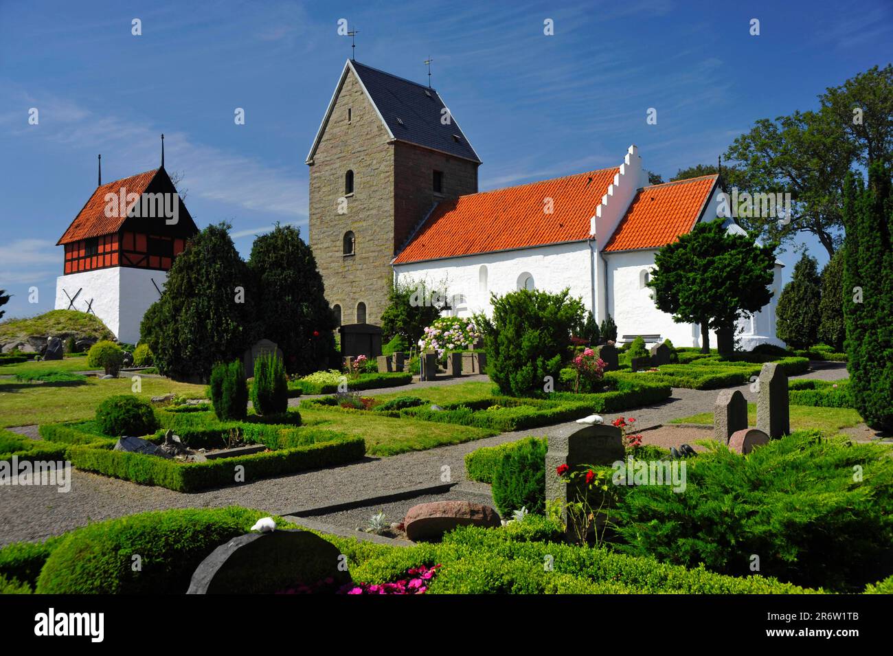 Church, Rutsker, Bornholm, Denmark Stock Photo