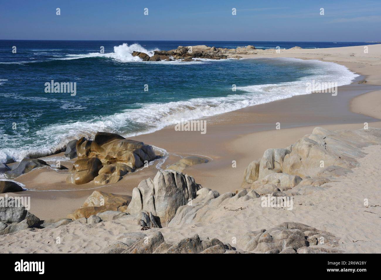 Coast near Vila Do Conde, Portugal Stock Photo