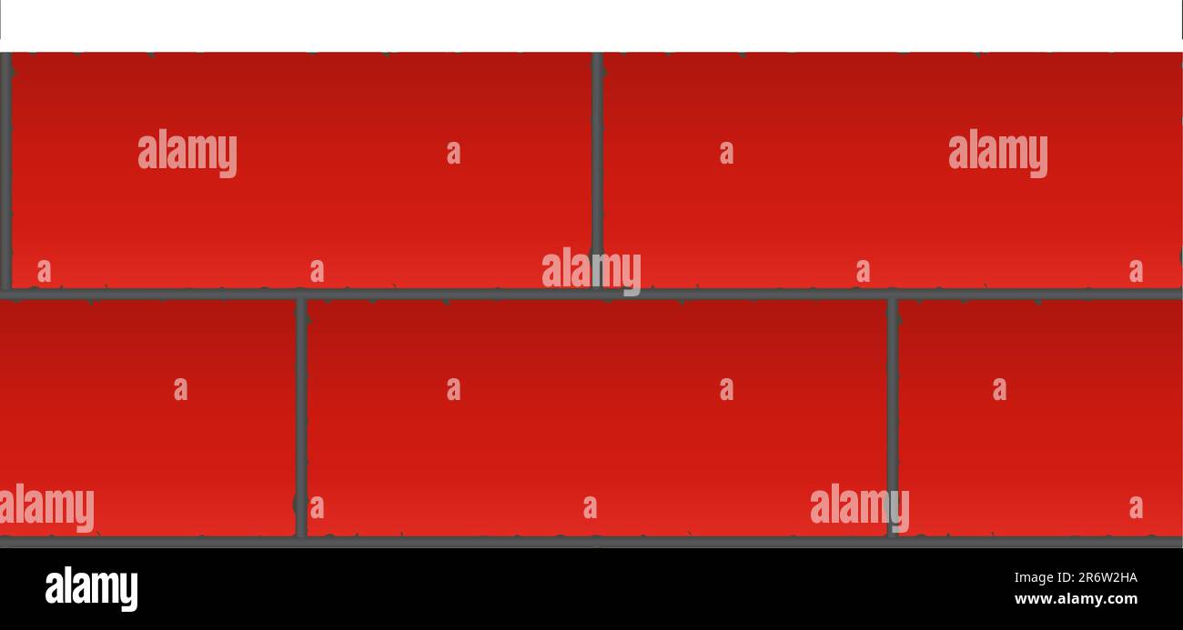 Red brick wall seamless wallpaper illustration background Stock Vector ...