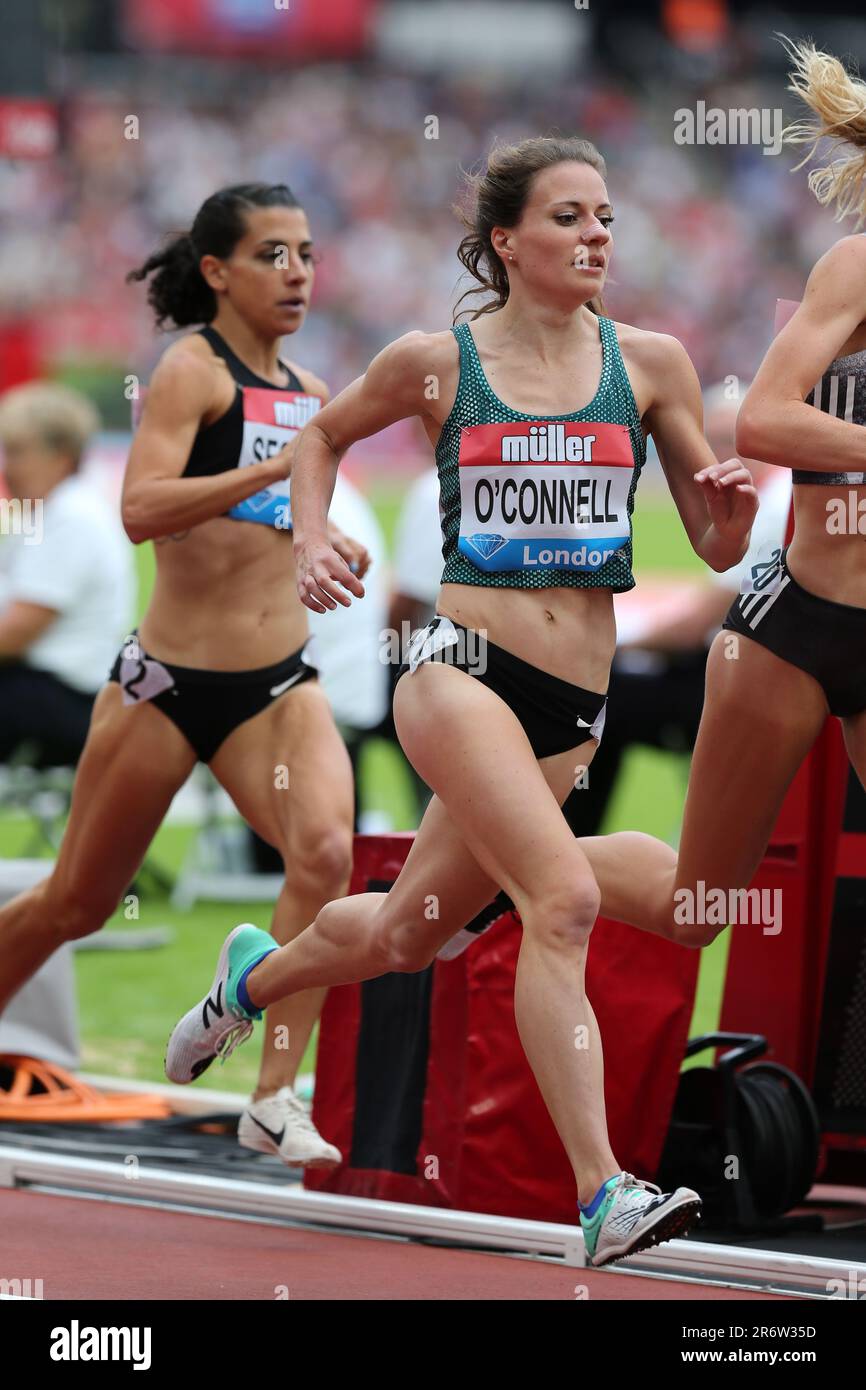 Jessica O'CONNELL (Canada) competing in the Women's 5000m Final at the 2019, IAAF Diamond League, Anniversary Games, Queen Elizabeth Olympic Park, Stratford, London, UK. Stock Photo
