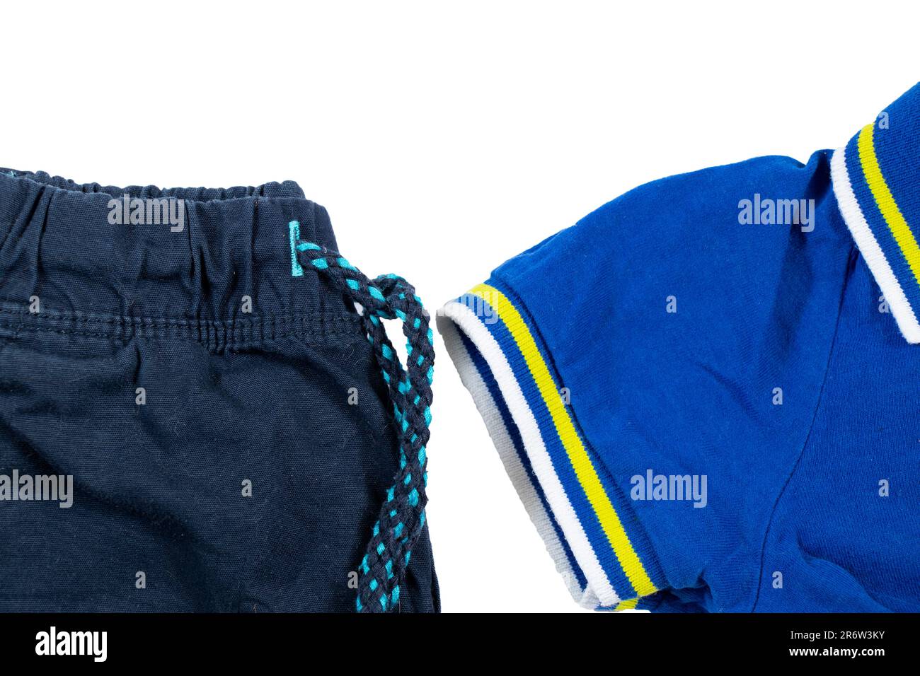 baby blue polo and pants on a white background Stock Photo Alamy