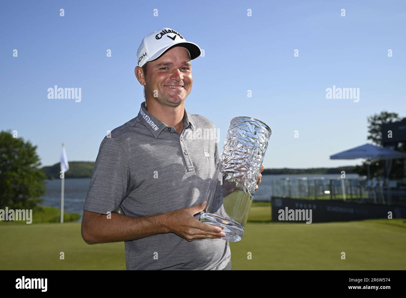 Dale Whitnell, Great Britain, holds the trophy after winning the PGA  European Tour, Scandinavian Mixed, at Ullna golf course outside Stockholm,  Sweden Stock Photo - Alamy