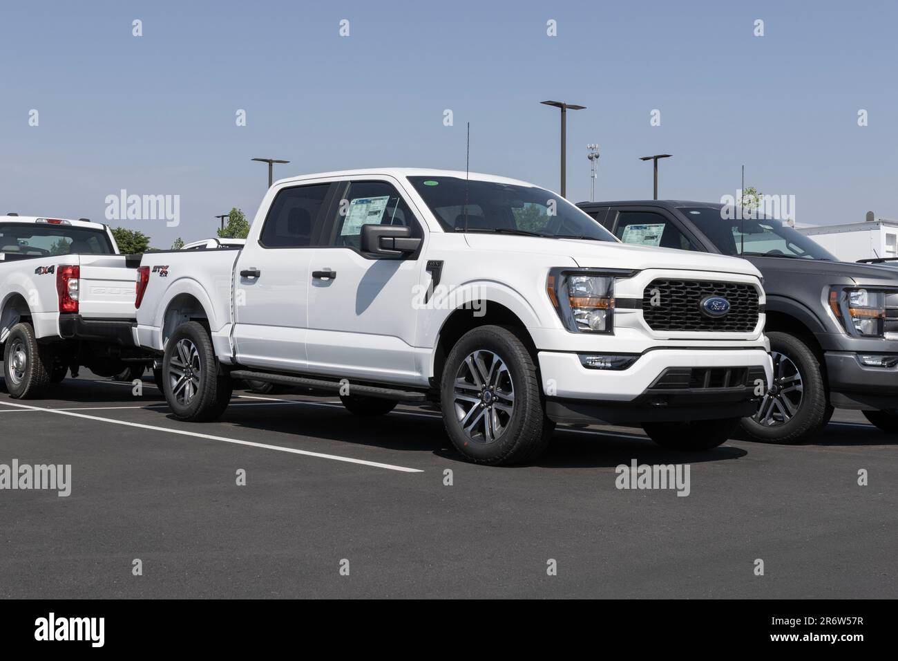 Zionsville June 10, 2023 Ford F150 display at a dealership. The