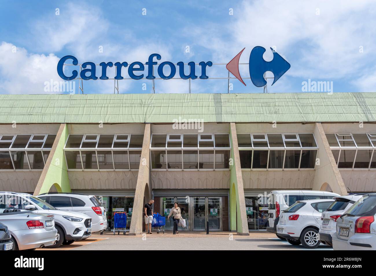 Sa Coma, Spain; may 19 2023 Main facade of the multinational