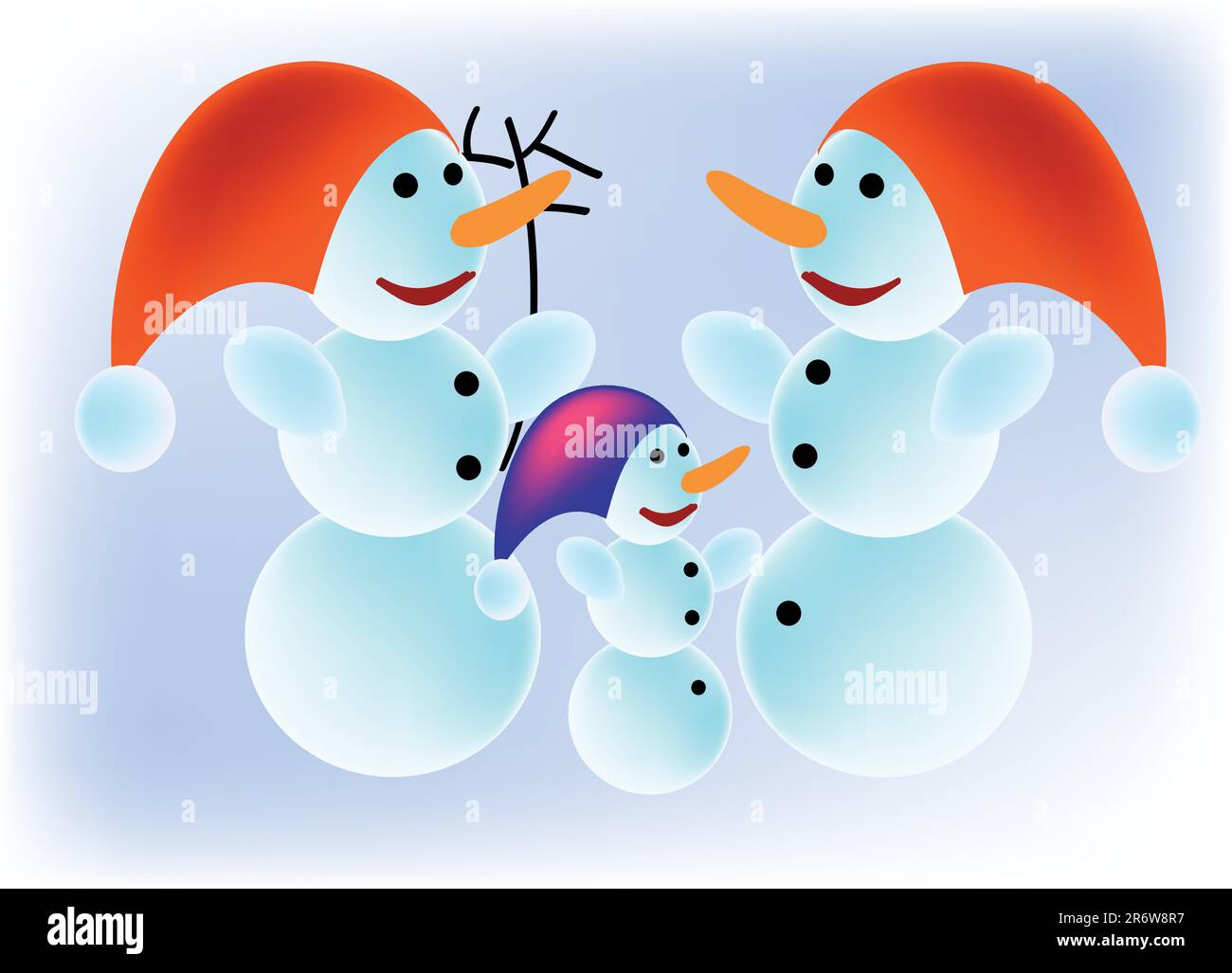 nice vector illustration of a snowmen Stock Vector Image & Art - Alamy