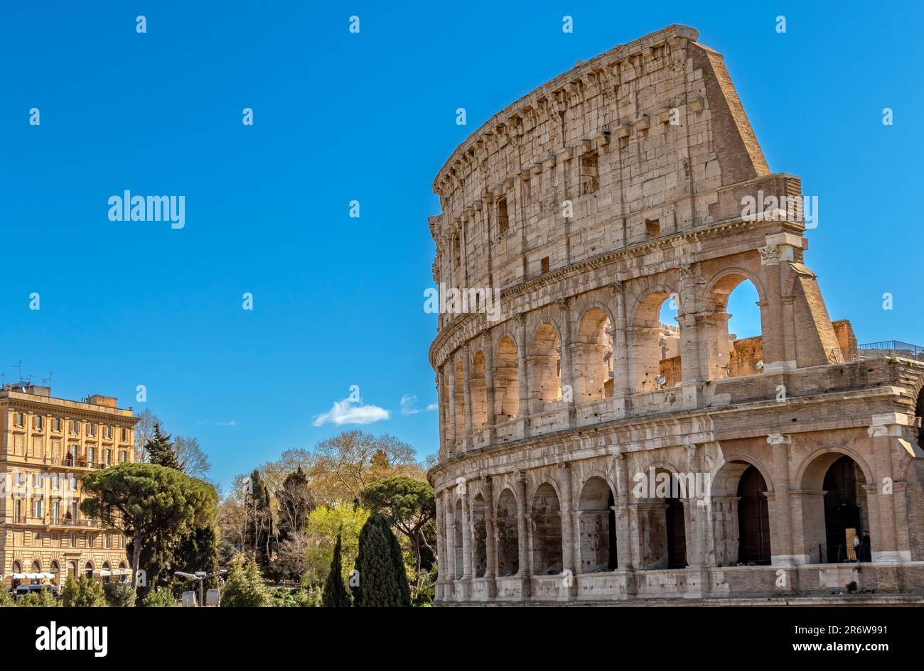 The Colosseum in the centre of Rome, largest ancient amphitheatre ever built, Rome,Italy Stock