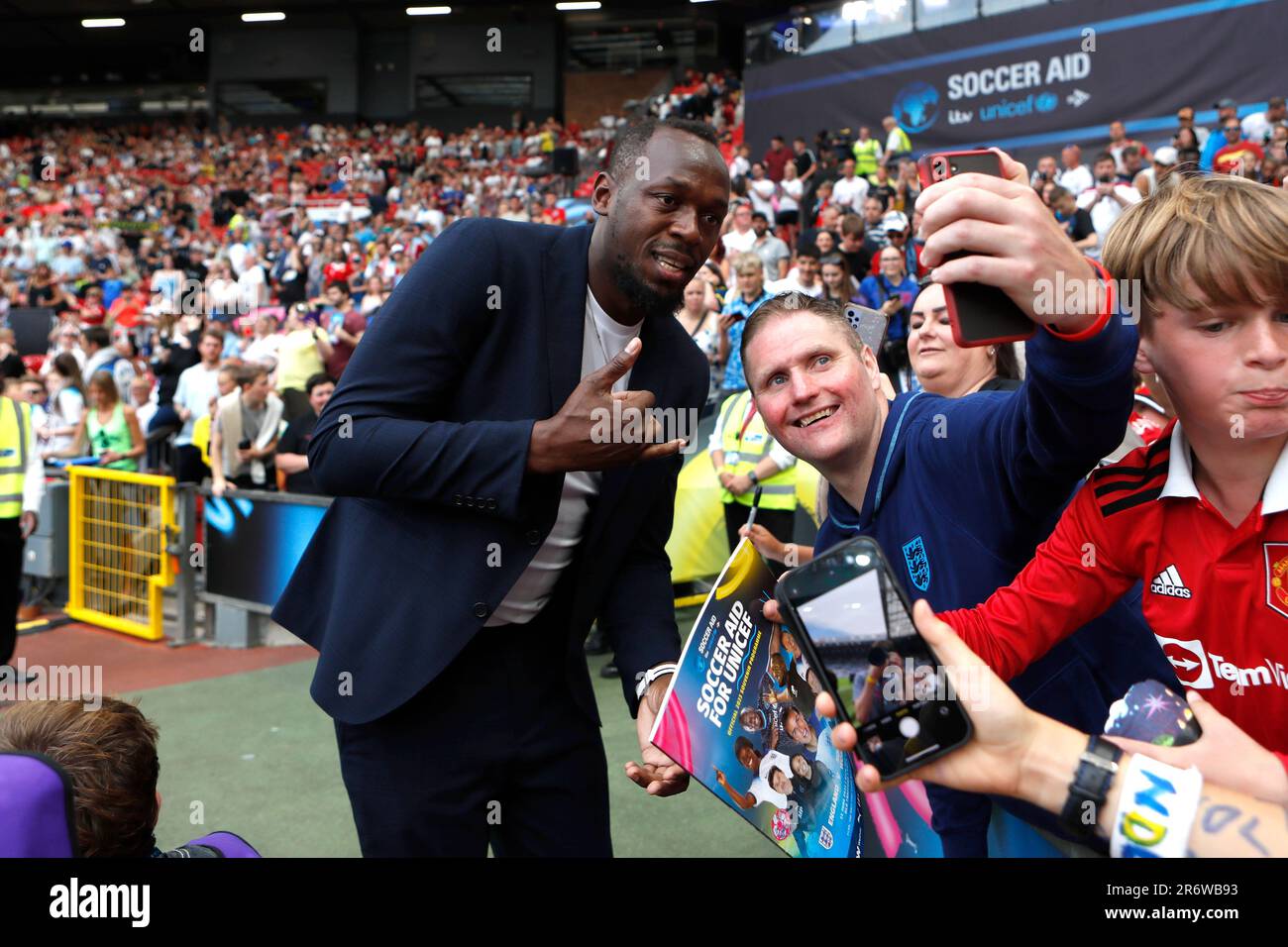 Usain Bolt before Soccer Aid for UNICEF 2023 at Old Trafford, Manchester.  Picture date: Sunday June 11, 2023 Stock Photo - Alamy