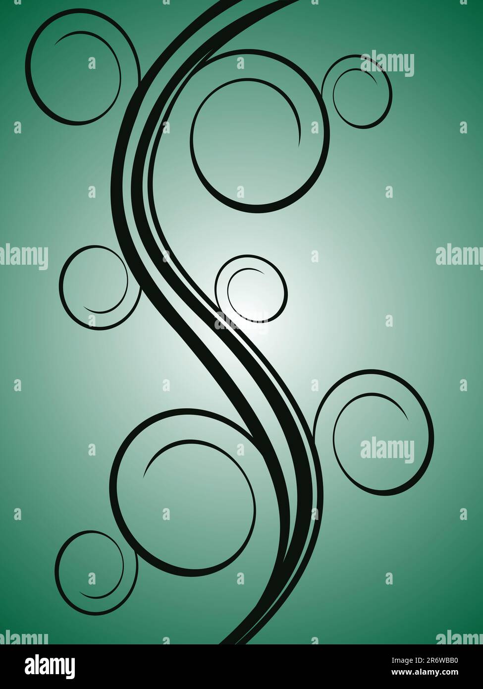 vector illustration of a green floral background Stock Vector Image ...