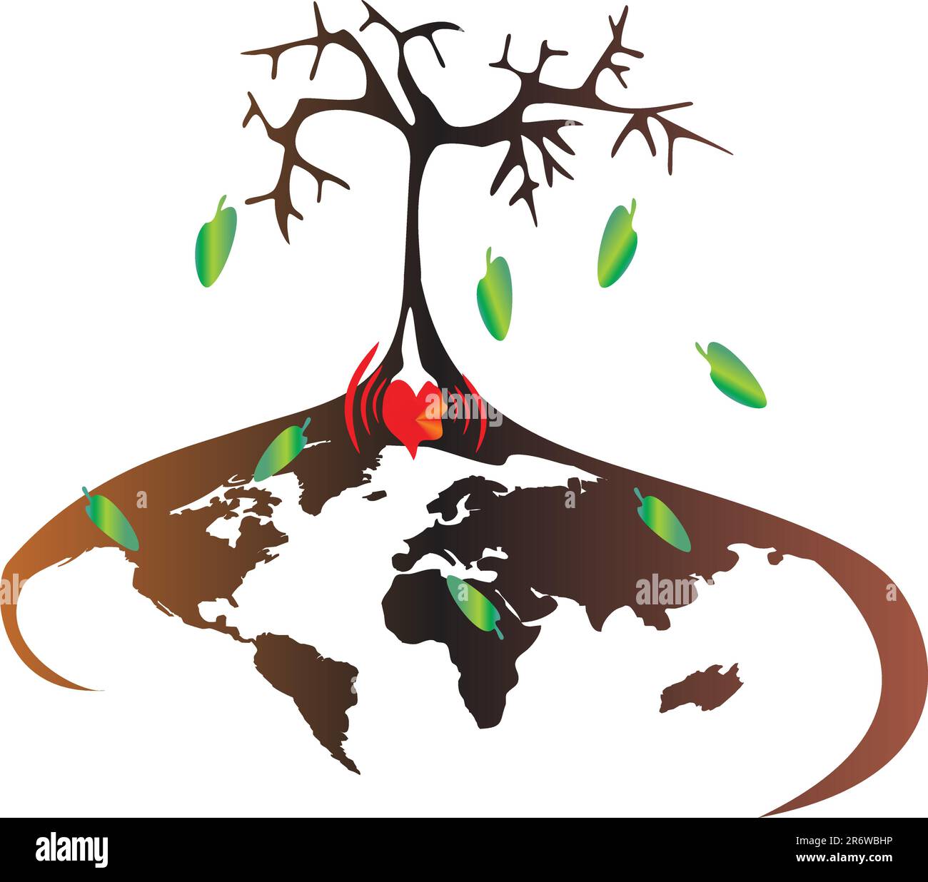 This is a vector illustration from the global death, symbolized by a
