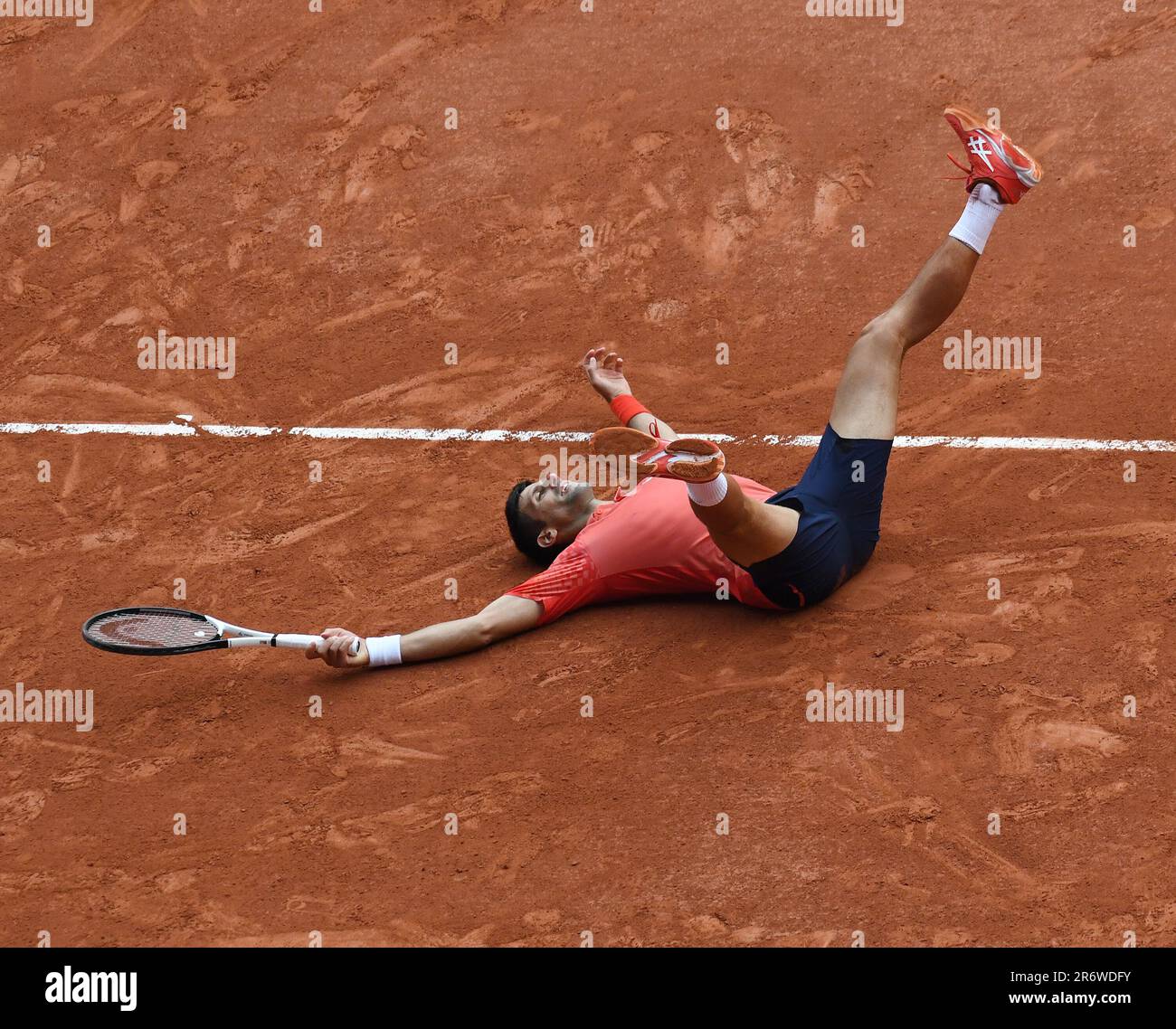 Paris, France. 11th June, 2023. Roland Garros Paris French Open 2023 Day 15 11/06/2023 Novak Djokovic (SRB) wins Men's singles Final, a record 23 grand slams Credit: Roger Parker/Alamy Live News Stock Photo