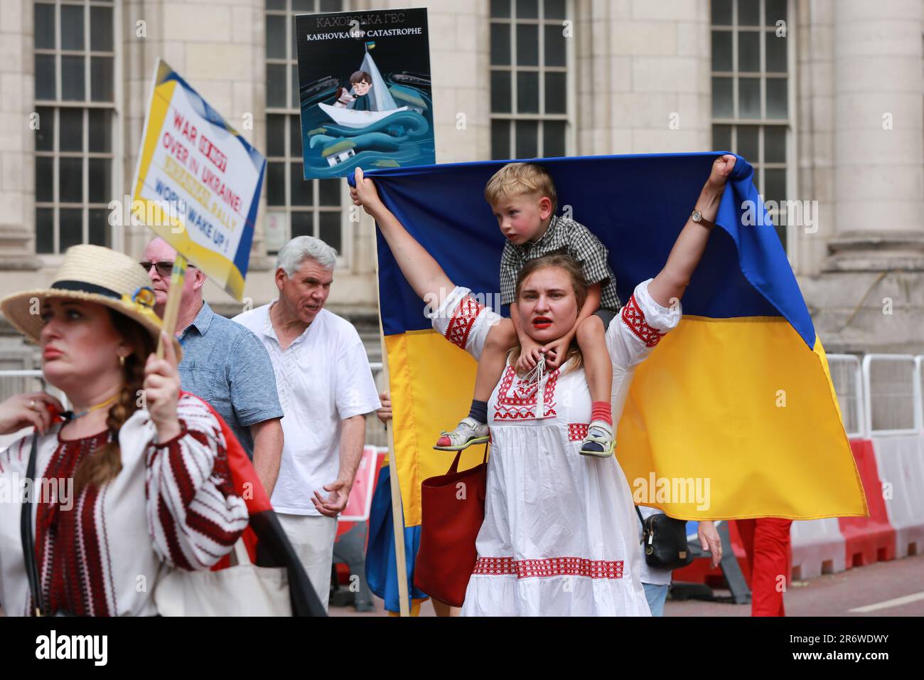 London, UK. 11 June 2023. Ukrainian Vyshyvanka March from Downing