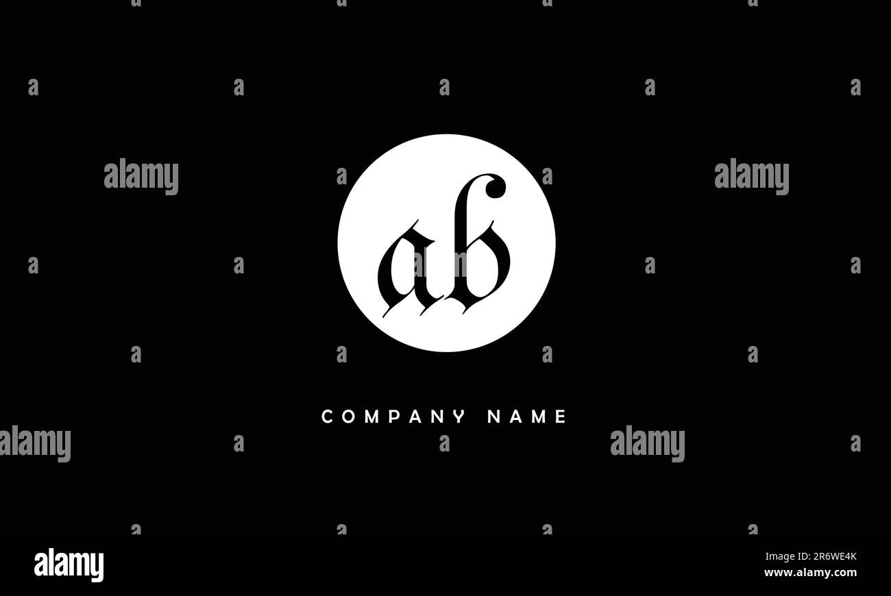 AB, BA Abstract Letters Logo Monogram Stock Vector