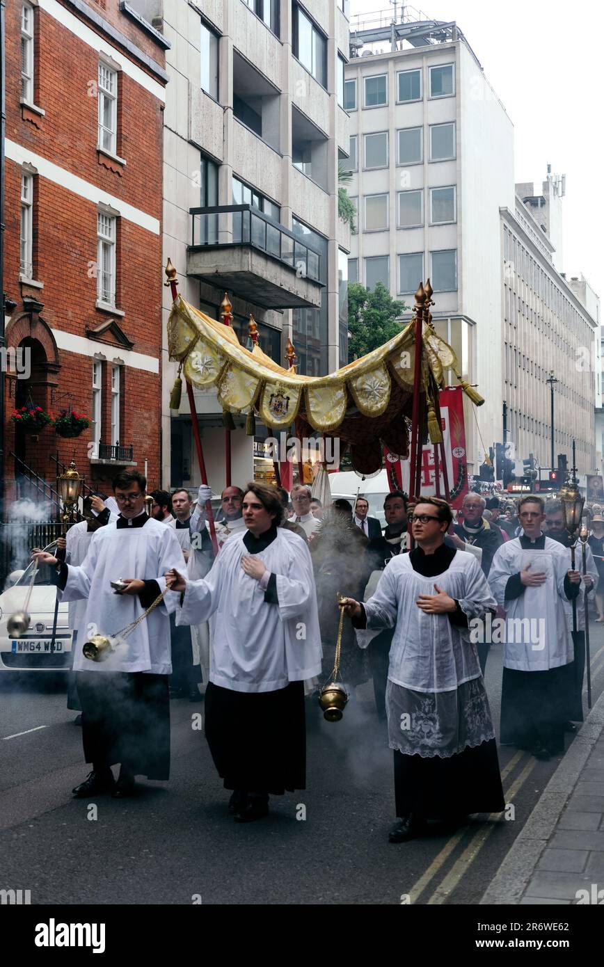 London, 11th June, 2023. The annual Corpus Christi procession takes
