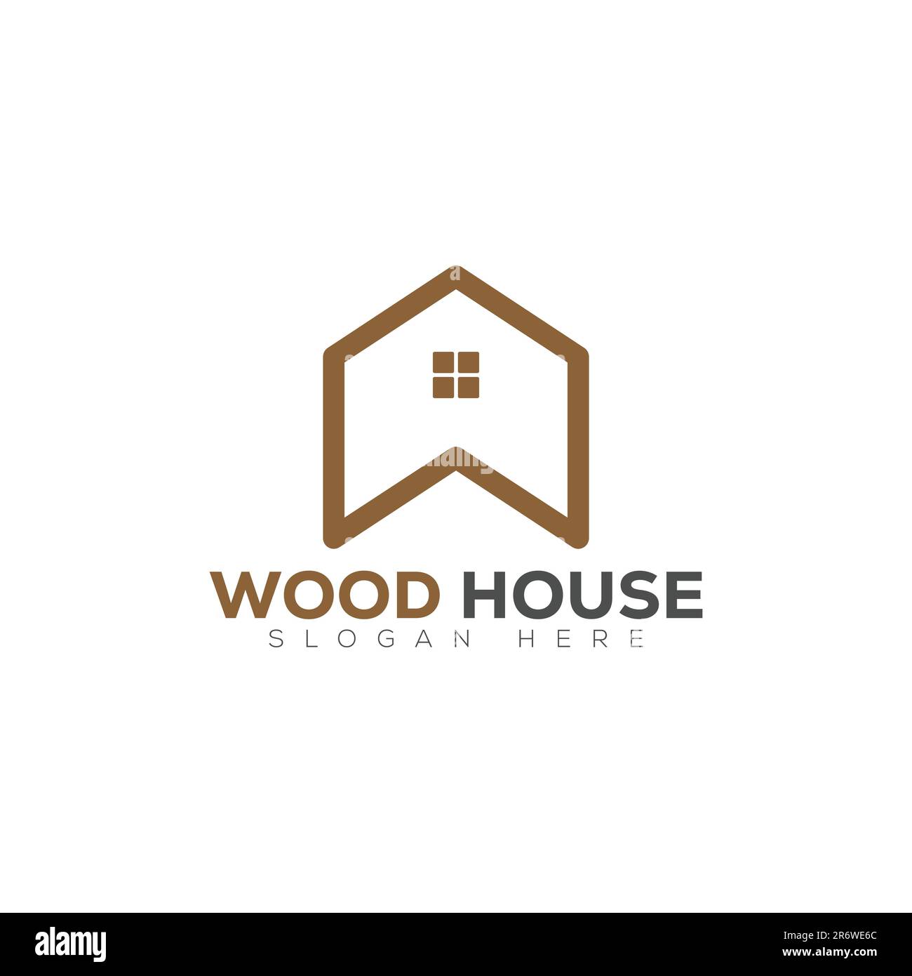eps10 vector initial letter w wood house logo design template isolated