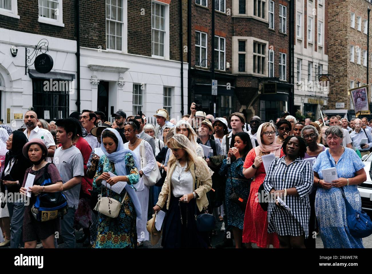 London, 11th June, 2023. The annual Corpus Christi procession takes