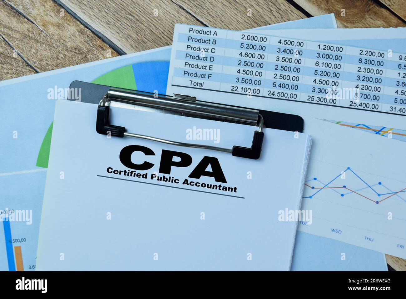 Concept of CPA - Certified Public Accountant write on paperwork ...