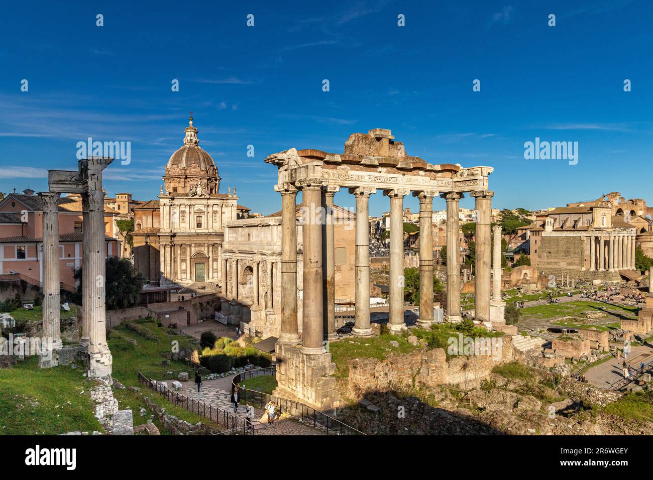 The Forum from Palatine Hill,Rome, Italy Stock Photo