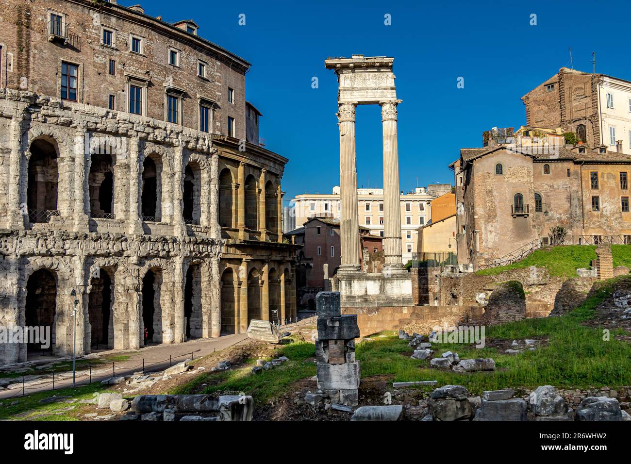 Teatro di Marcello,Theatre of Marcellus, an ancient open-air theatre in Rome, Italy Stock Photo