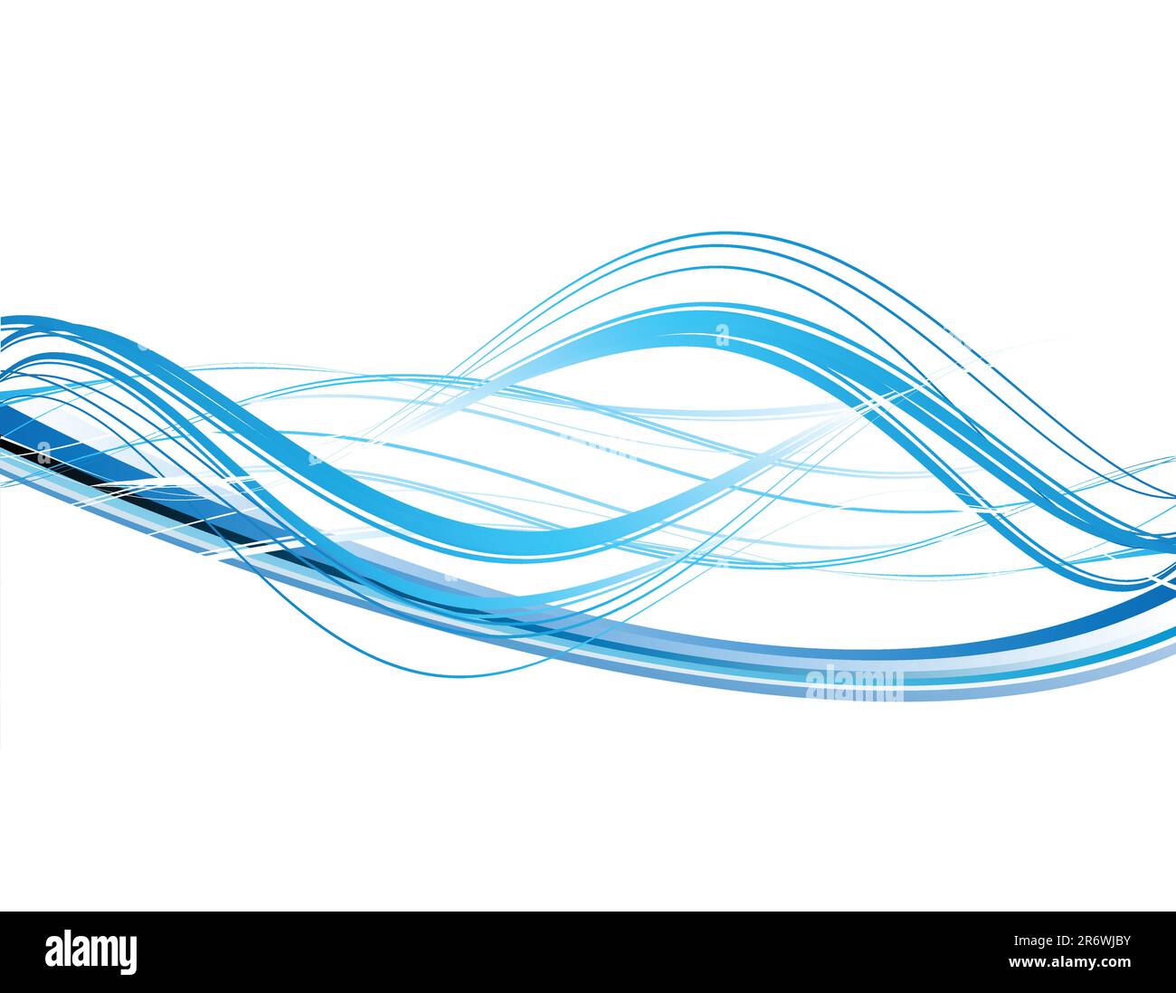blue waves - vector background - butterfly - easy to edit vector EPS ...
