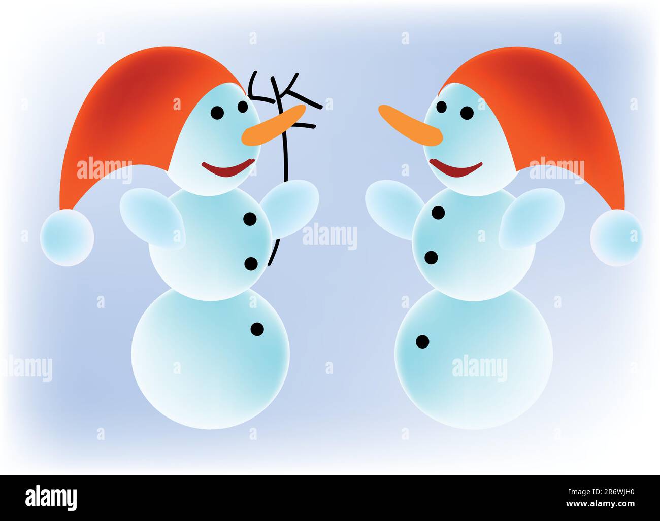 nice vector illustration of a snowmen Stock Vector Image & Art - Alamy