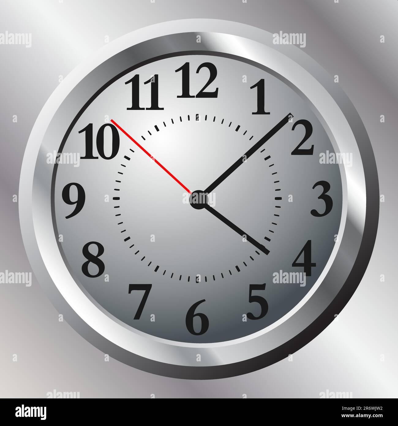 A Modern Metallic Clock Face Stock Vector Image & Art Alamy