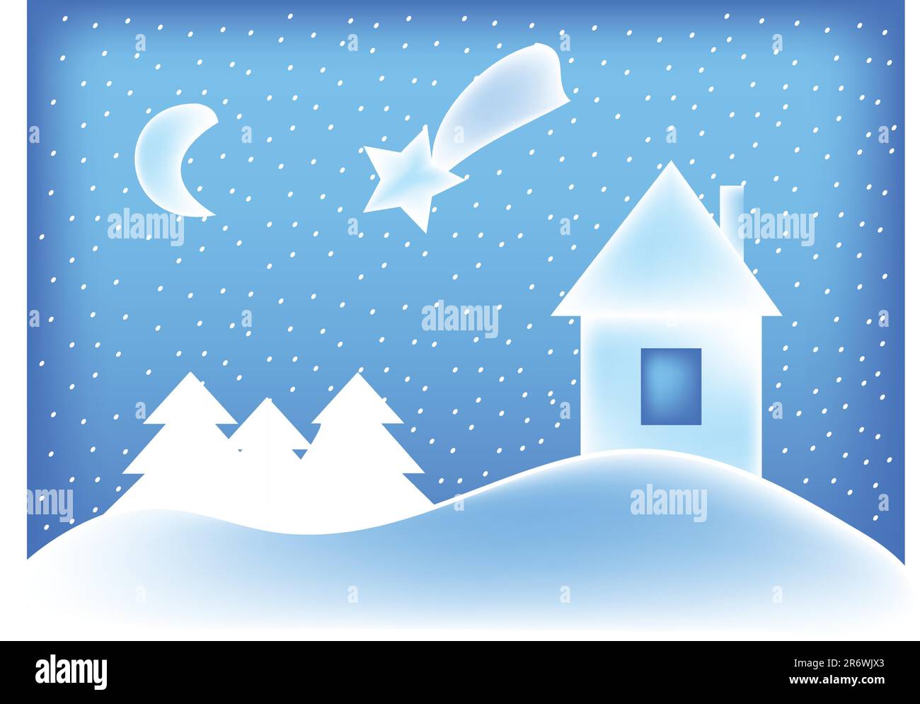 vector illustration of a winter landscape Stock Vector Image & Art - Alamy