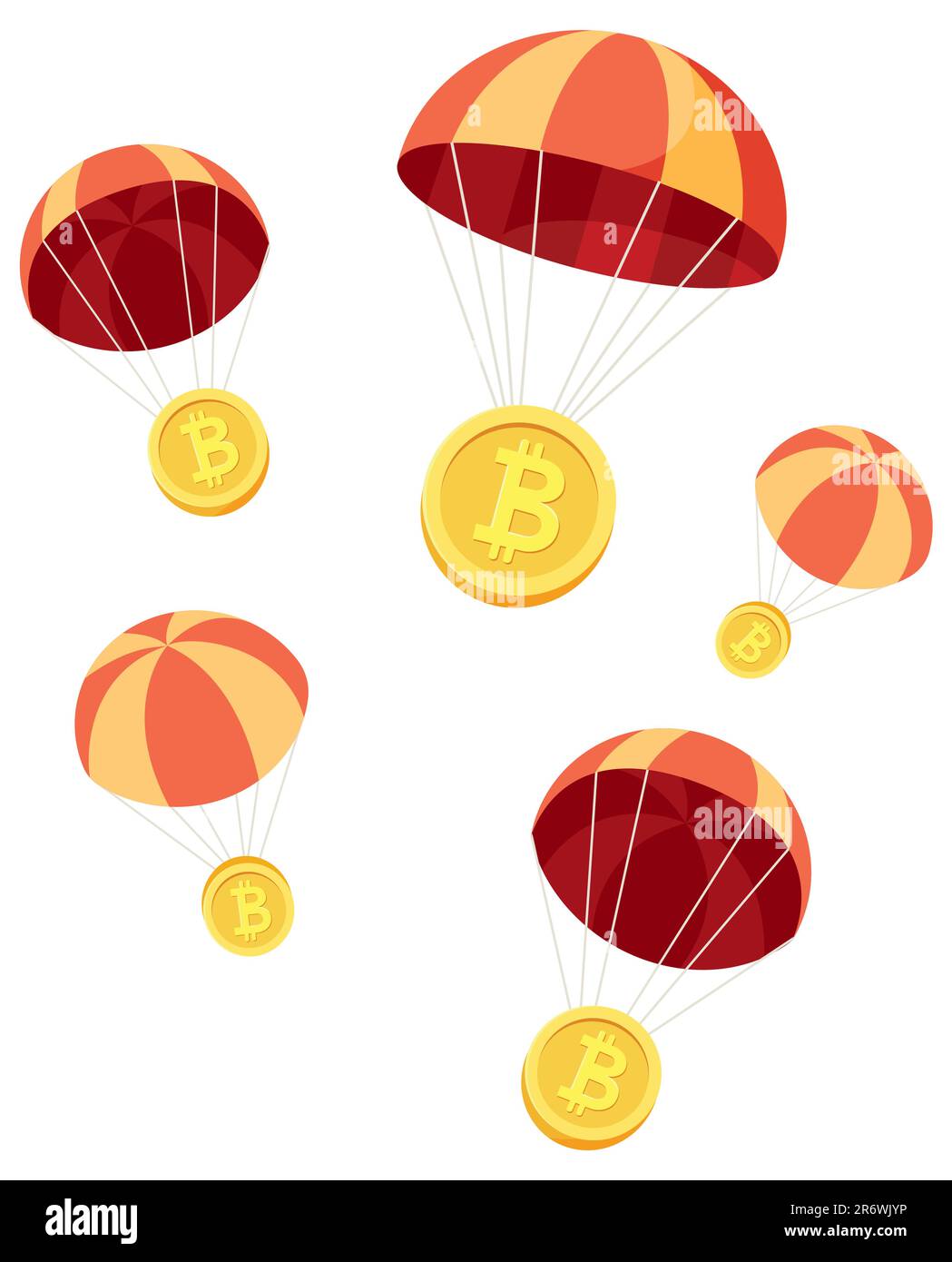 Crypto Airdrop on White Stock Vector