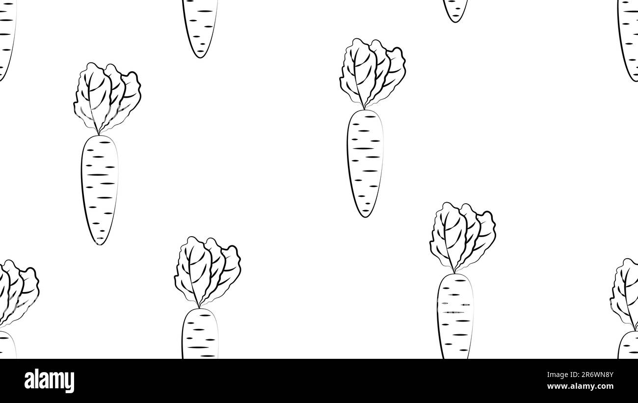 carrots on a white background, vector illustration, pattern. bright