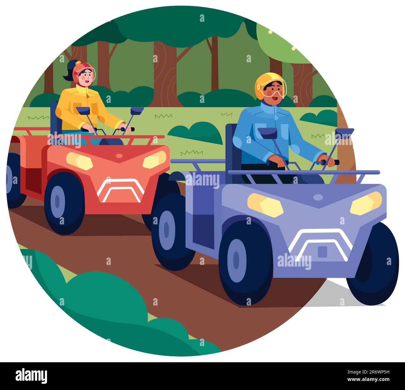 ATV Quad Bike on White Stock Vector Image & Art - Alamy