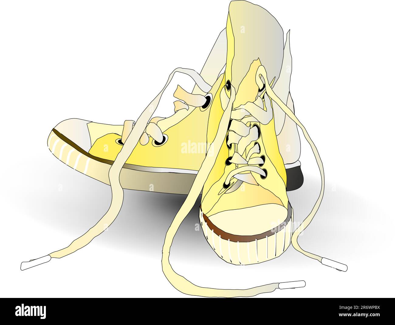 Sneakers appeared a little later than other athletic shoes, but have become very popular as well as they. I think thet most comfortable shoes for a... Stock Vector