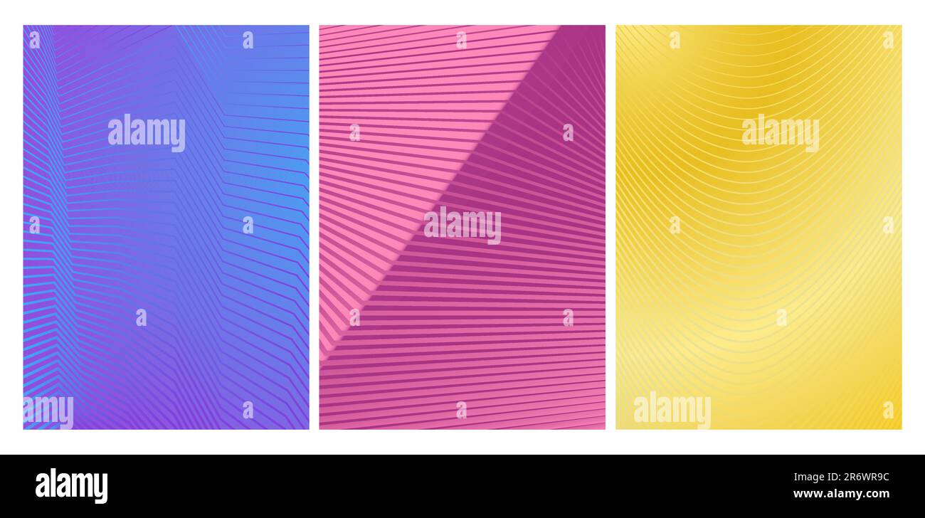 A set of color background templates with linear design and gradient ...