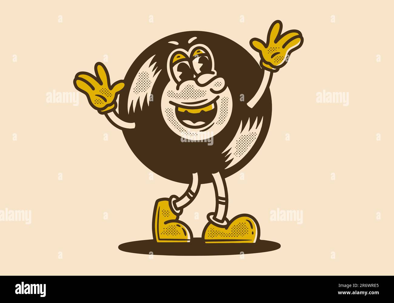 Vinyl mascot character illustration design with happy expression