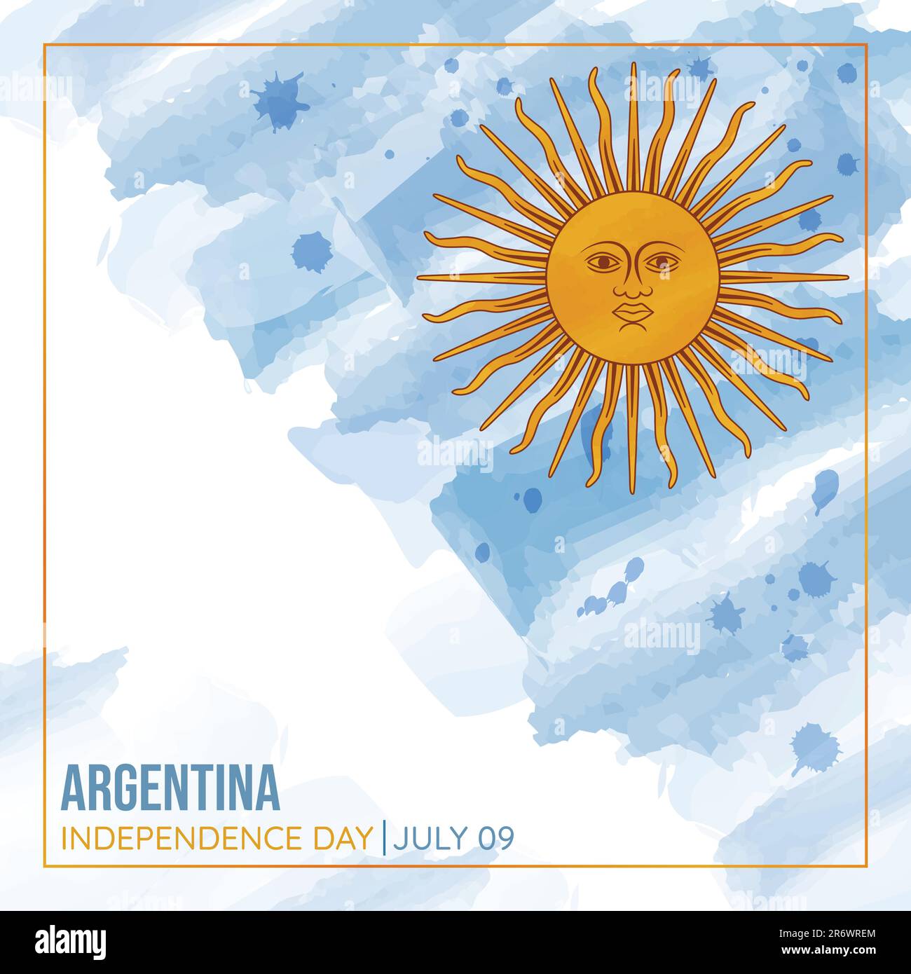 Happy Argentina Independence Day Vector Illustration. July 9