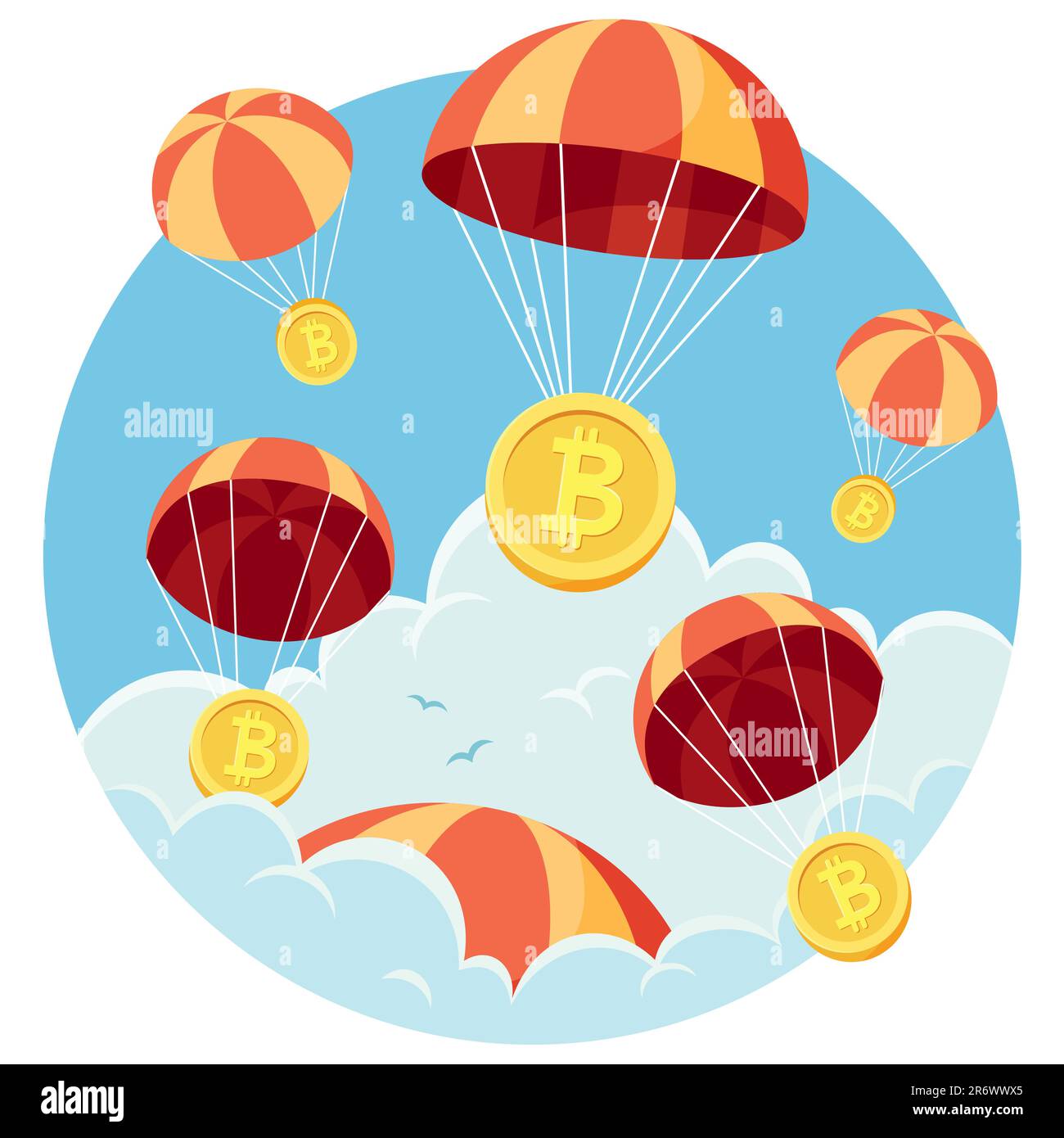 Crypto Airdrop on White Stock Vector