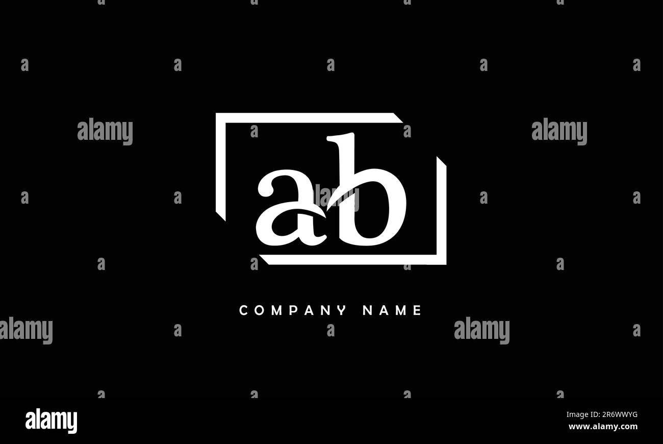 AB, BA Abstract Letters Logo Monogram Stock Vector