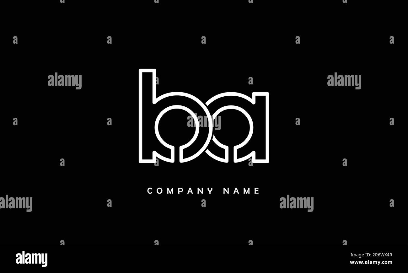 AB, BA Abstract Letters Logo Monogram Stock Vector