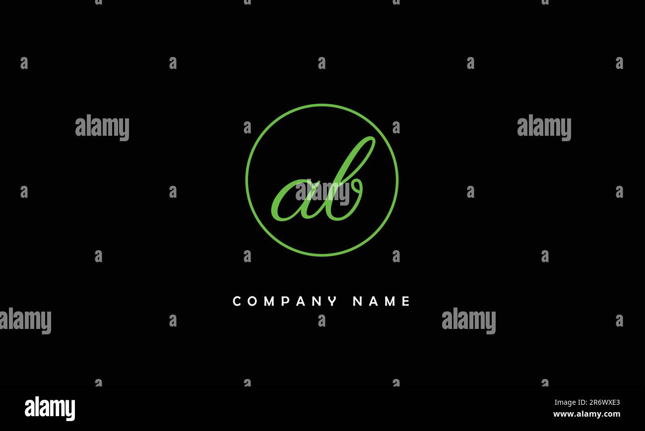 AB, BA Abstract Letters Logo Monogram Stock Vector