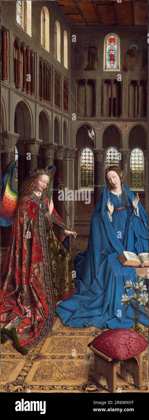 Annunciation. Jan van Eyck. 1434. Stock Photo