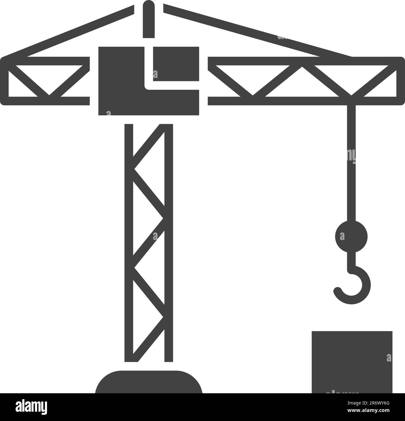 Crane Tower icon vector image. Stock Vector