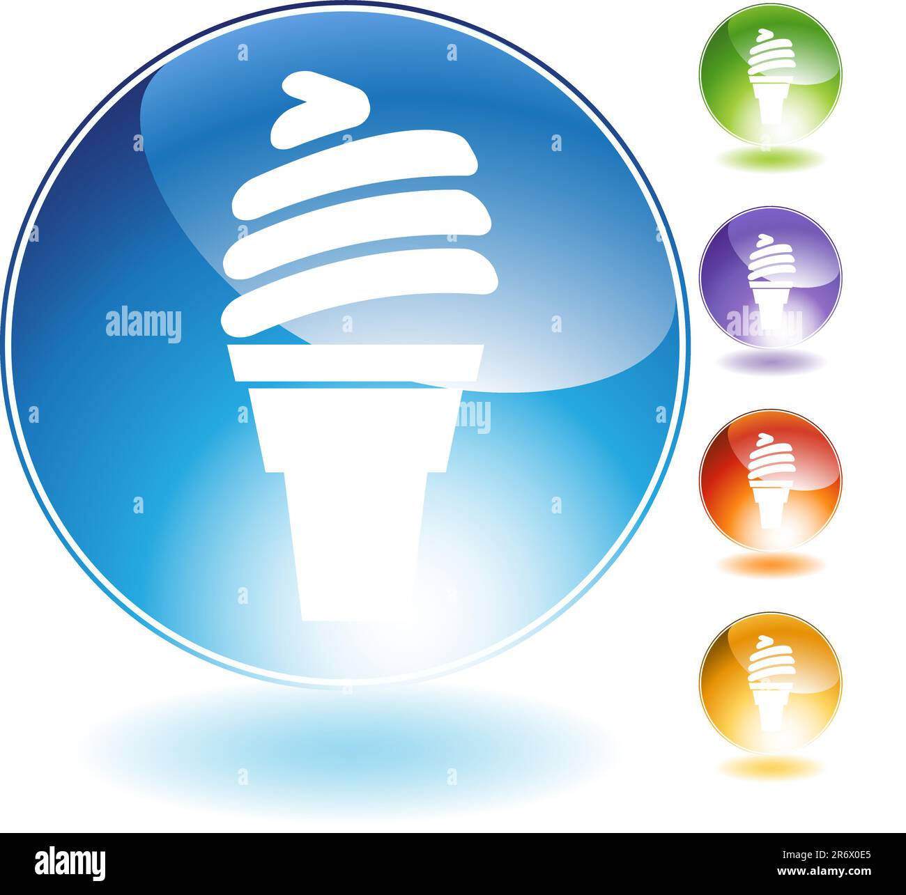 Ice cream cone crystal icon isolated on a white background. Stock Vector