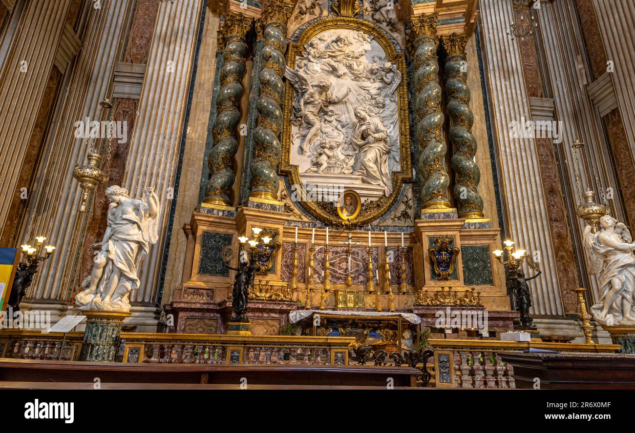 The interior of The Church of St. Ignatius of Loyola,Rome ,Italy Stock Photo